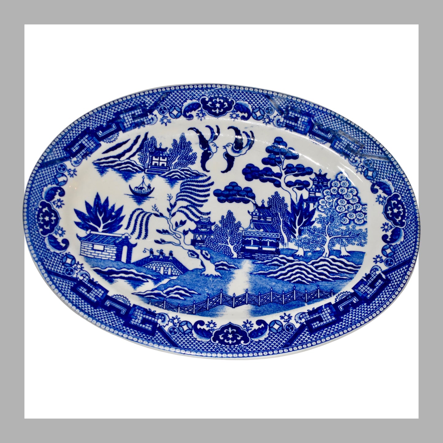 Blue willow platter 12.5"