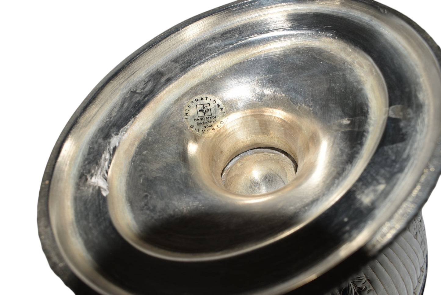 Large Silverplated Trophy Vase