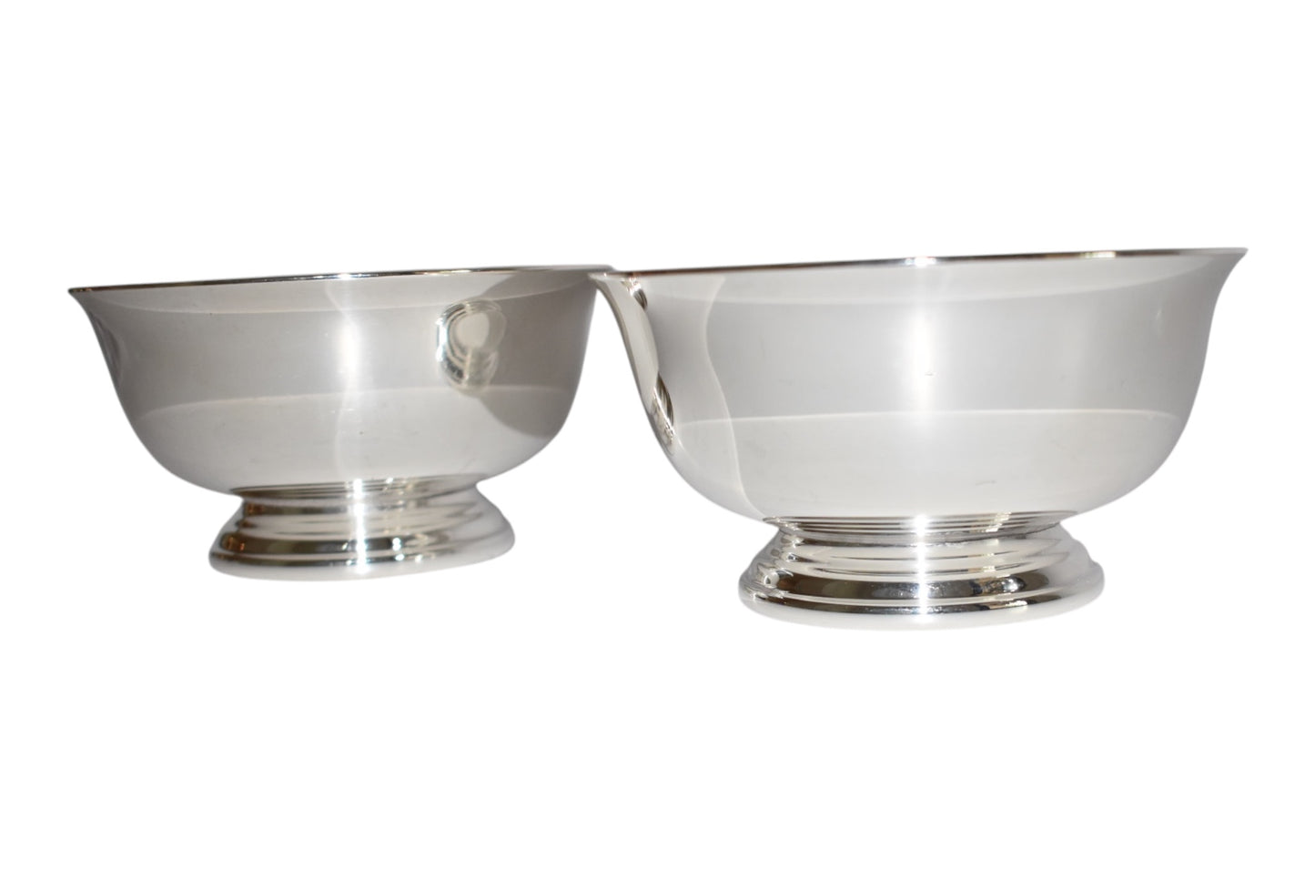 Vintage Gorham Silverplate Bowls, Set of 2 Small Pedestal Bowls