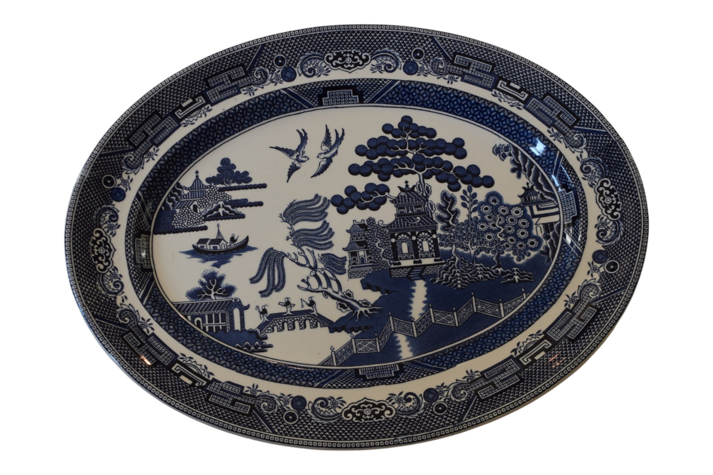 Blue Willow 13 3/4" oval platter