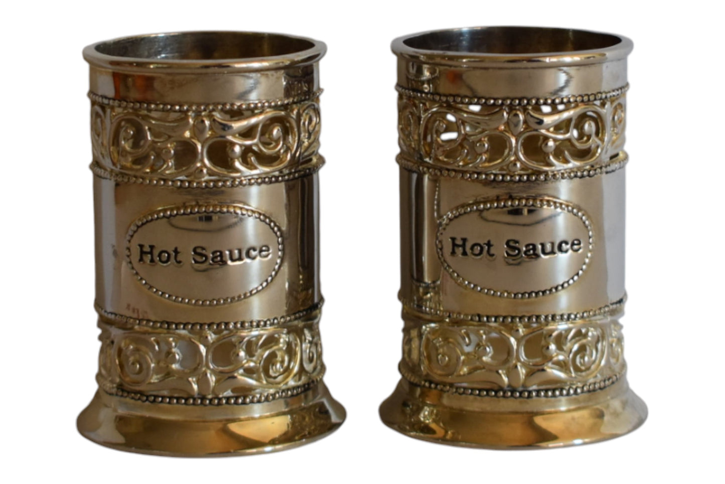 Silverplated Hot Sauce Containers