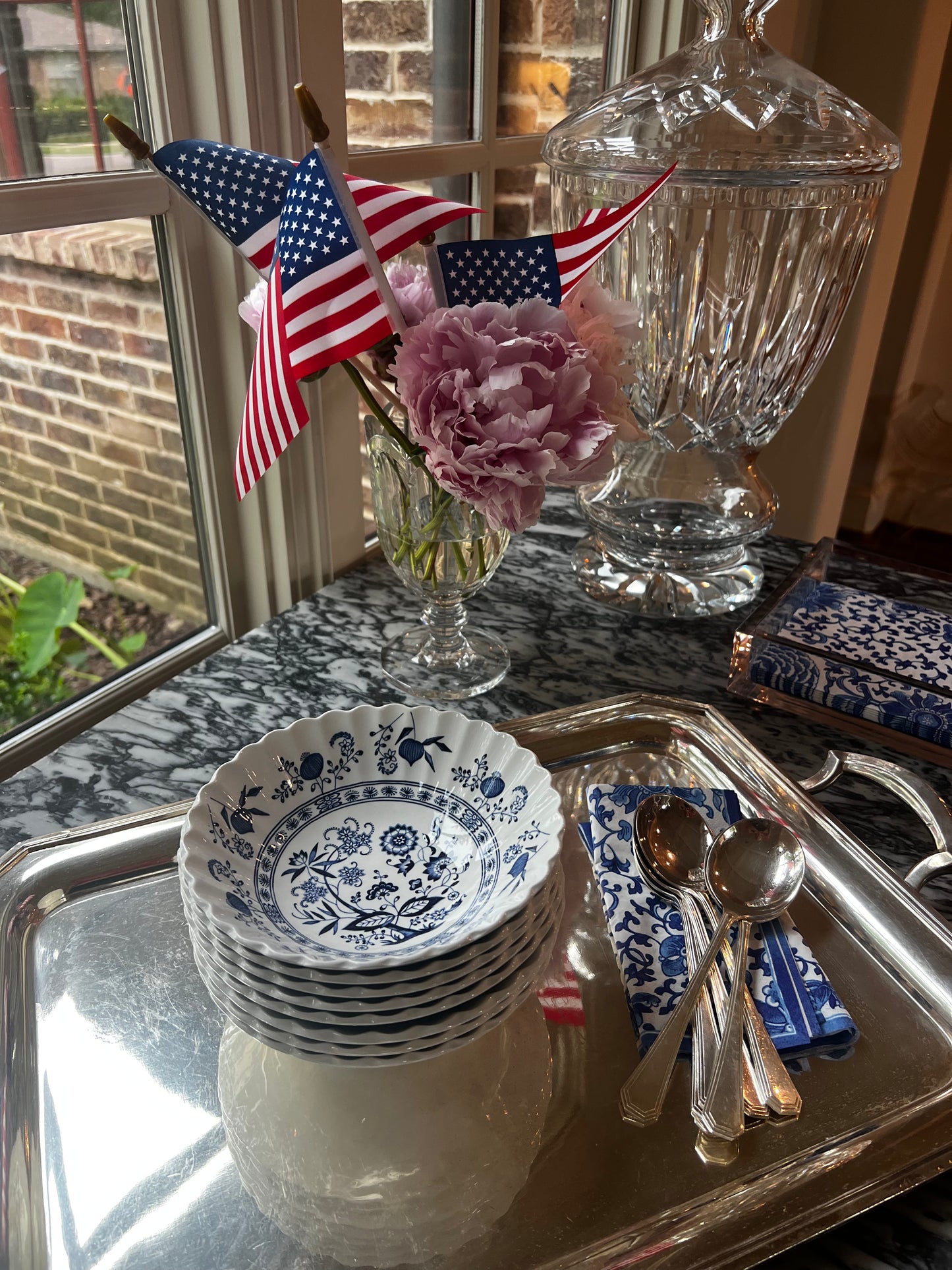 J&G Meakin Blue Nordic Dessert Bowl