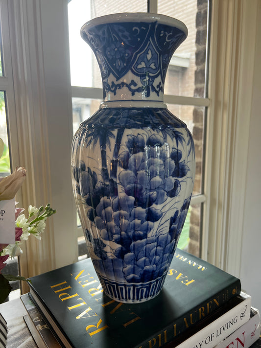 Blue & White Vase 15" tall