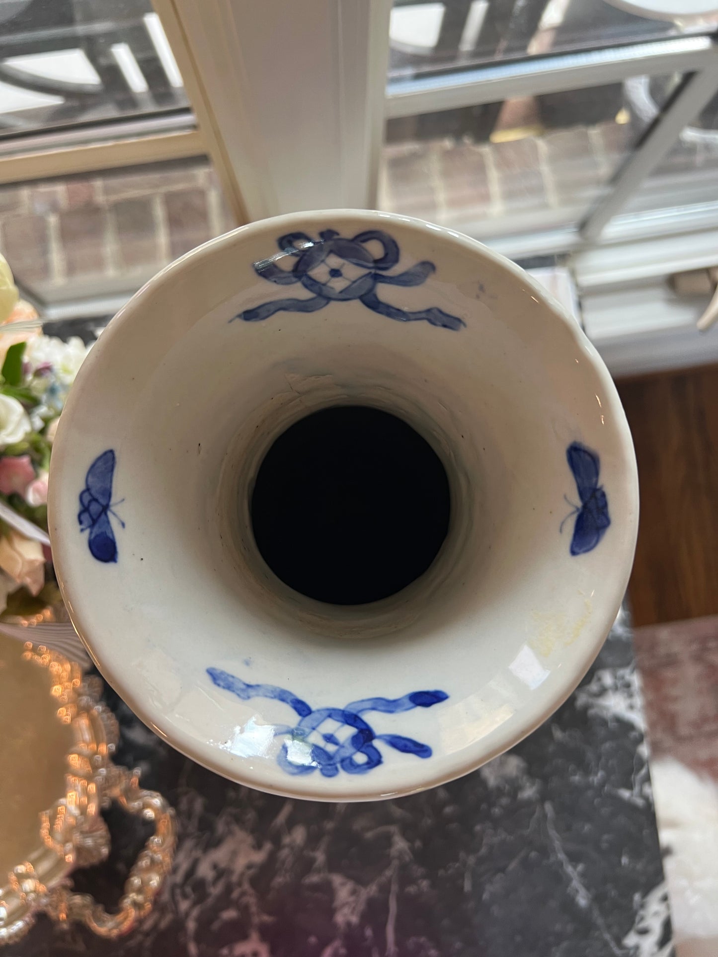 Blue & White Vase 15" tall