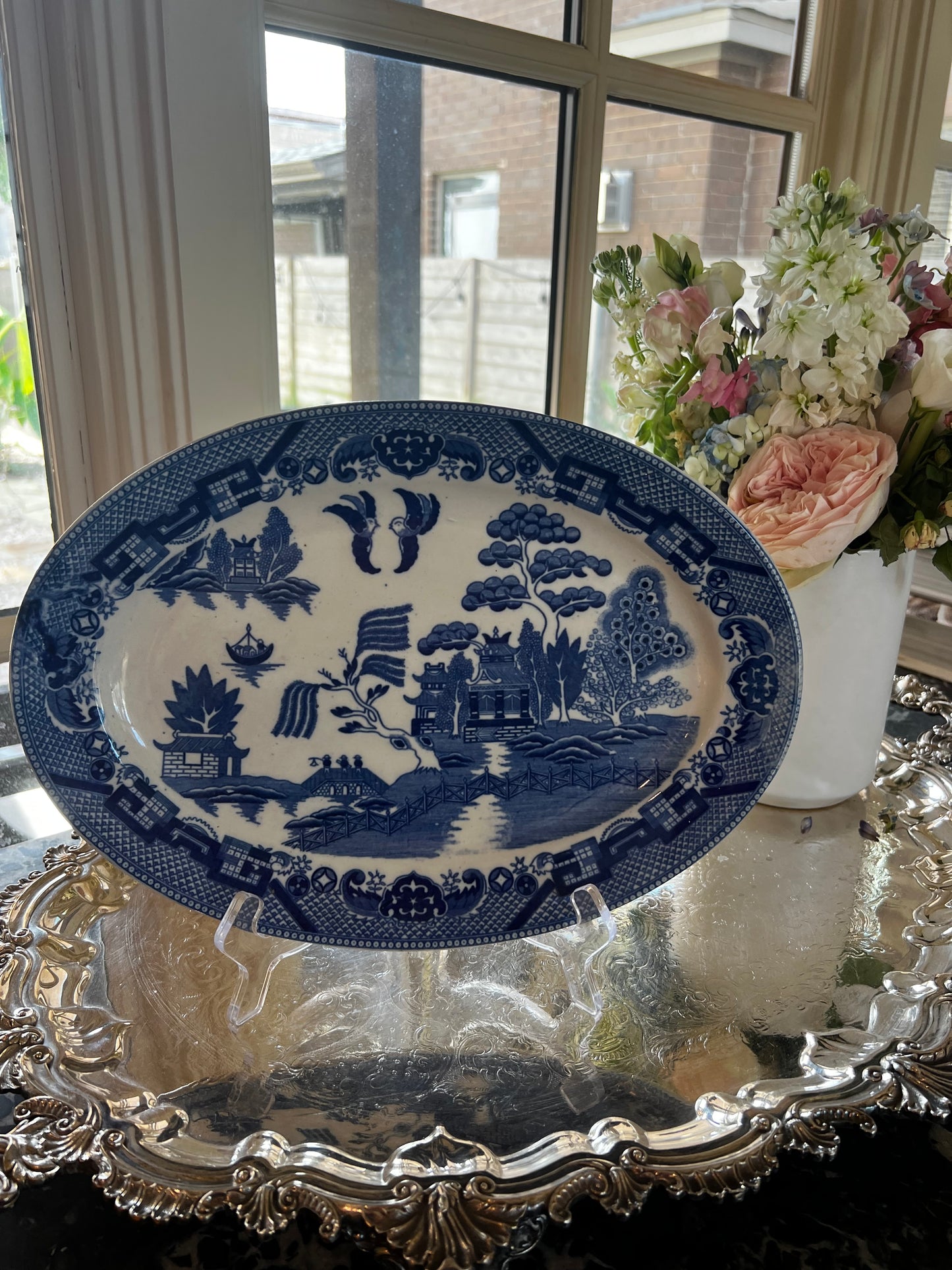 Blue Willow 12" Oval Platter