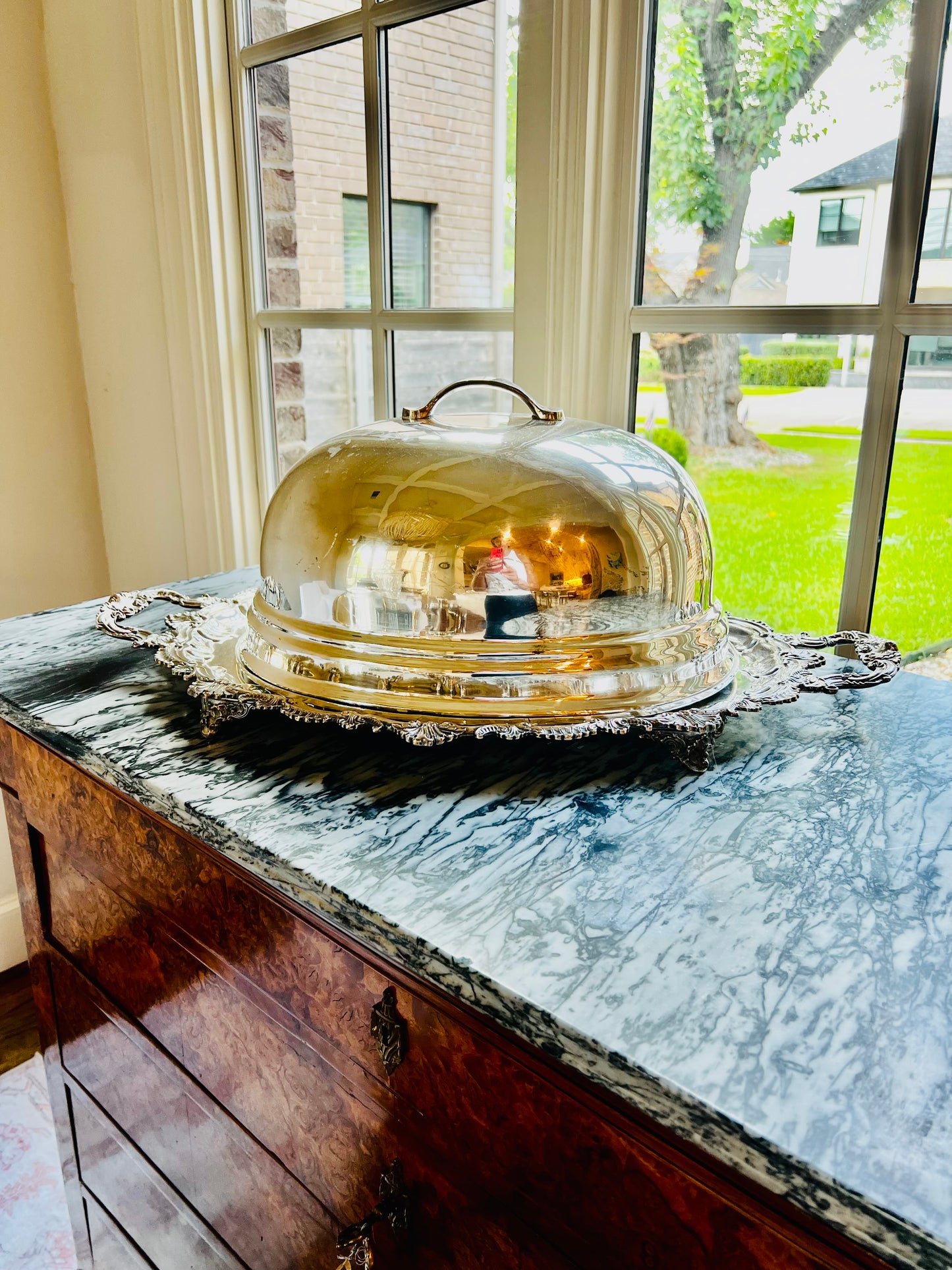 Vintage Silverplate Meat Dome