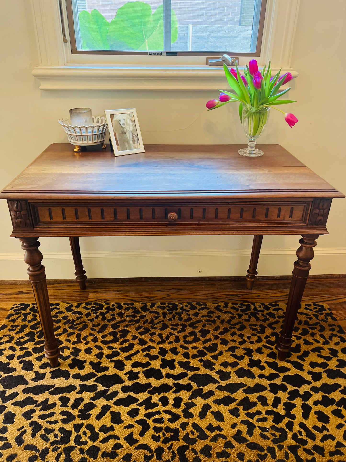 French Louis XVI Walnut Writing Table