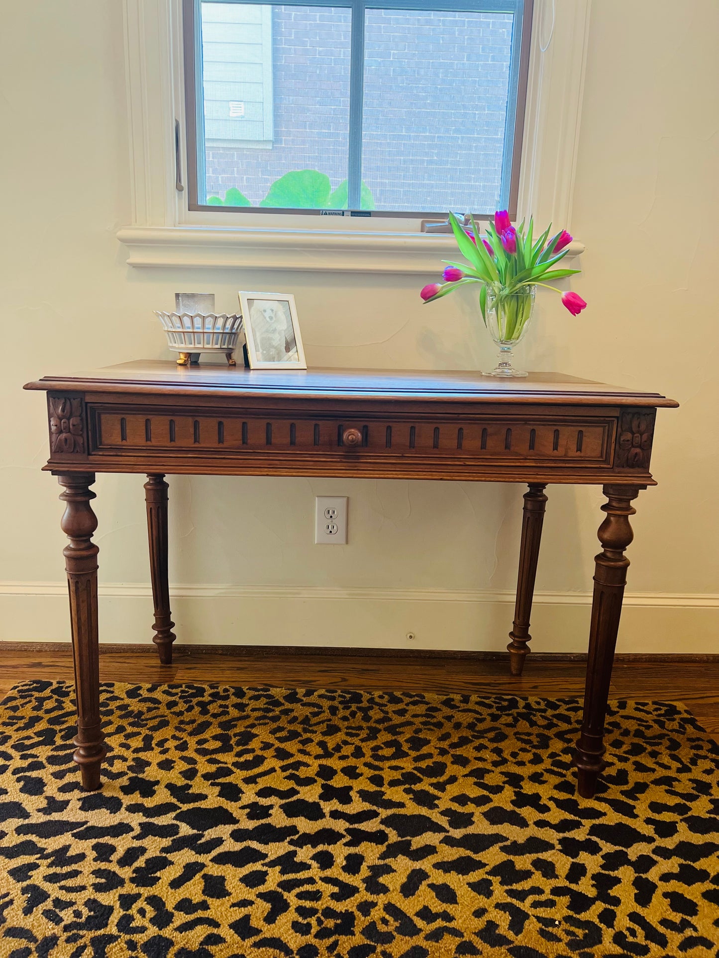 French Louis XVI Walnut Writing Table