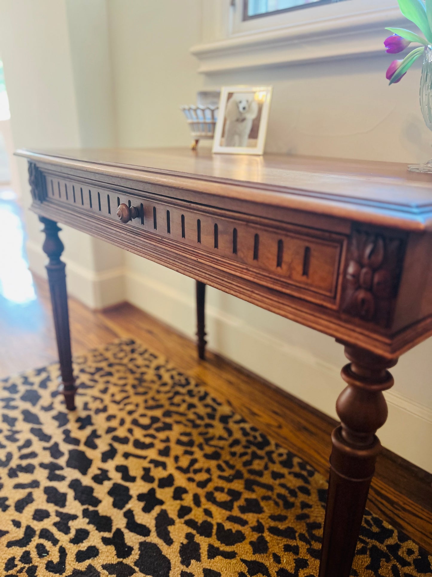 French Louis XVI Walnut Writing Table