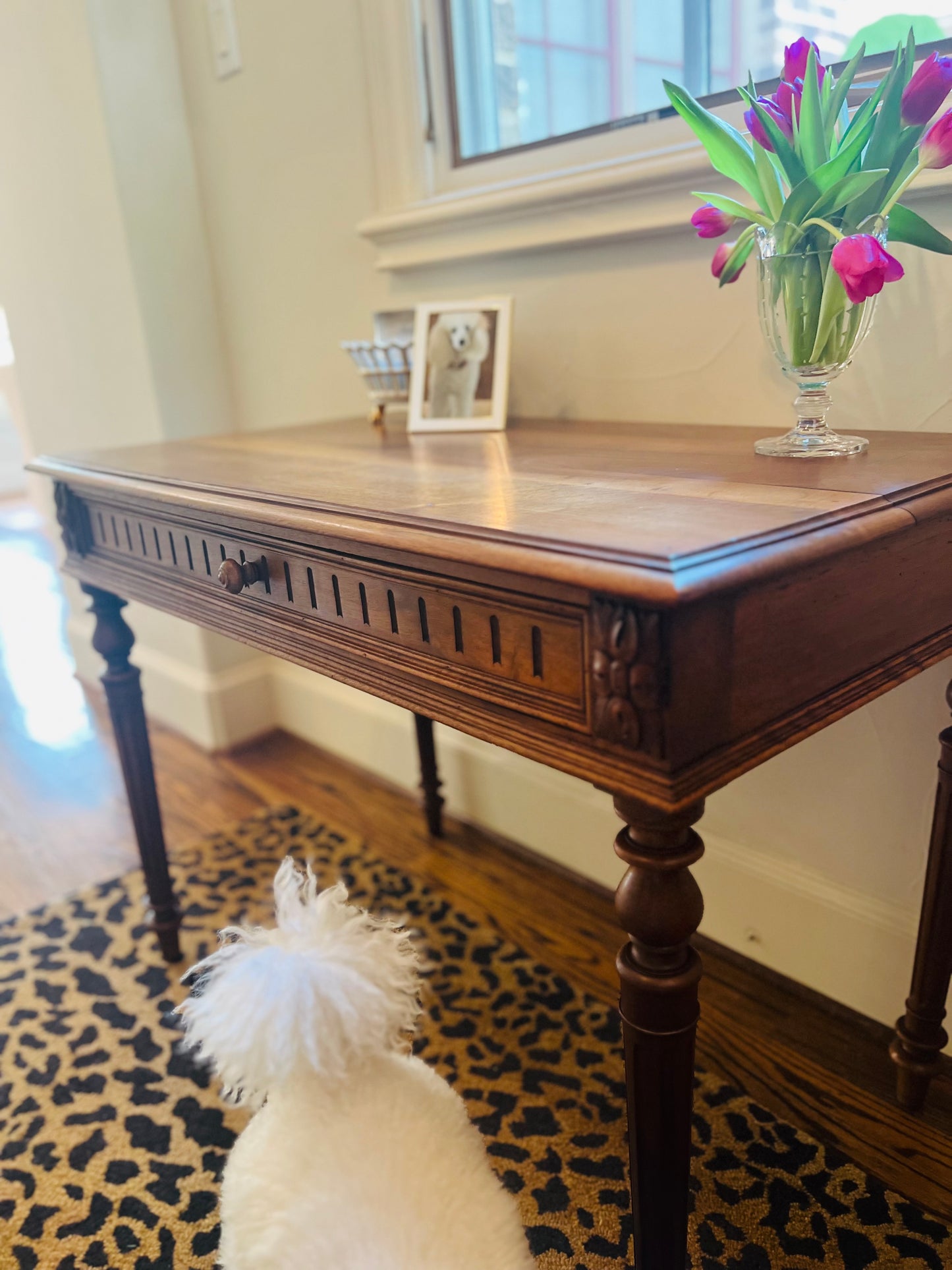 French Louis XVI Walnut Writing Table