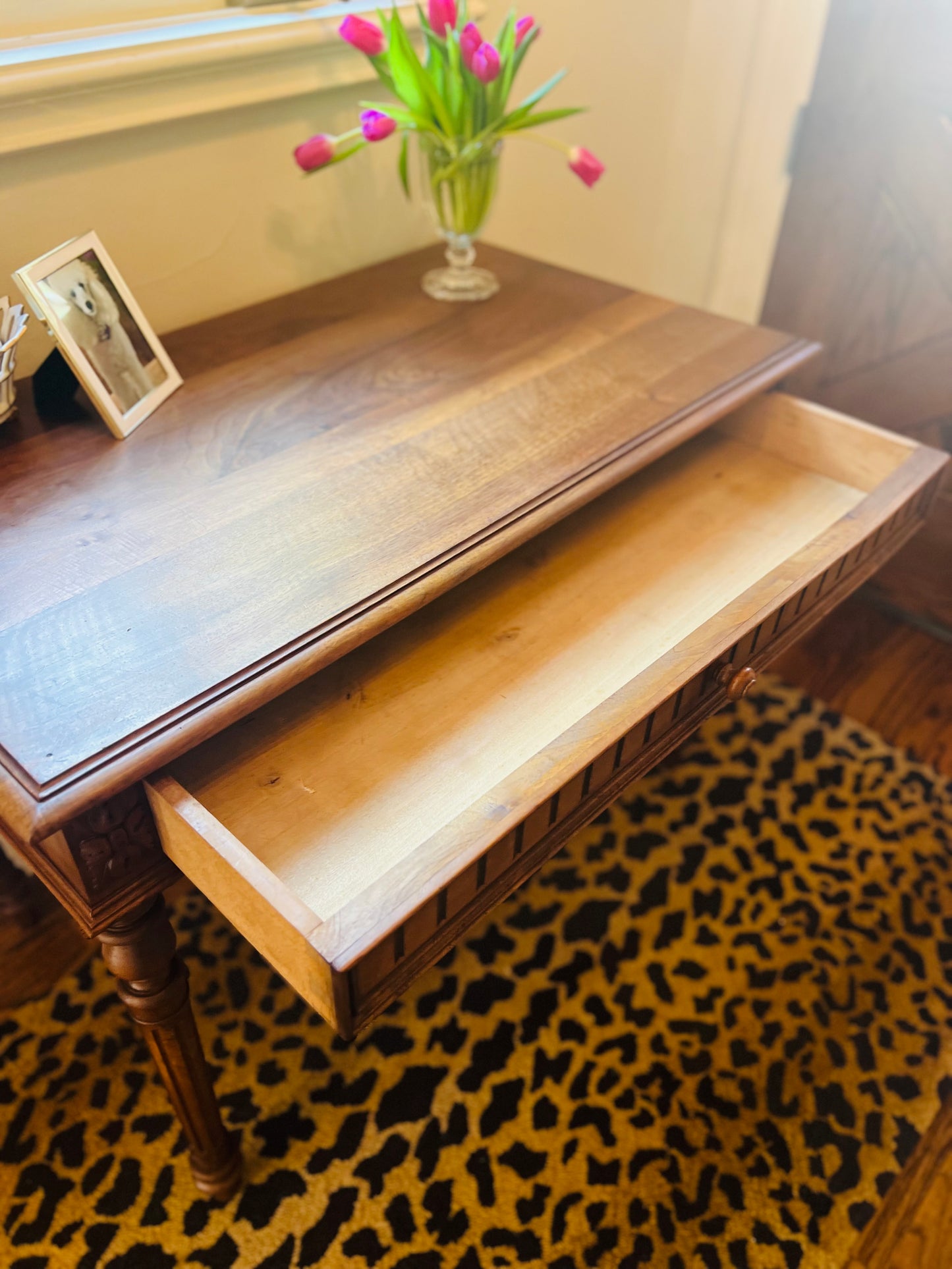 French Louis XVI Walnut Writing Table