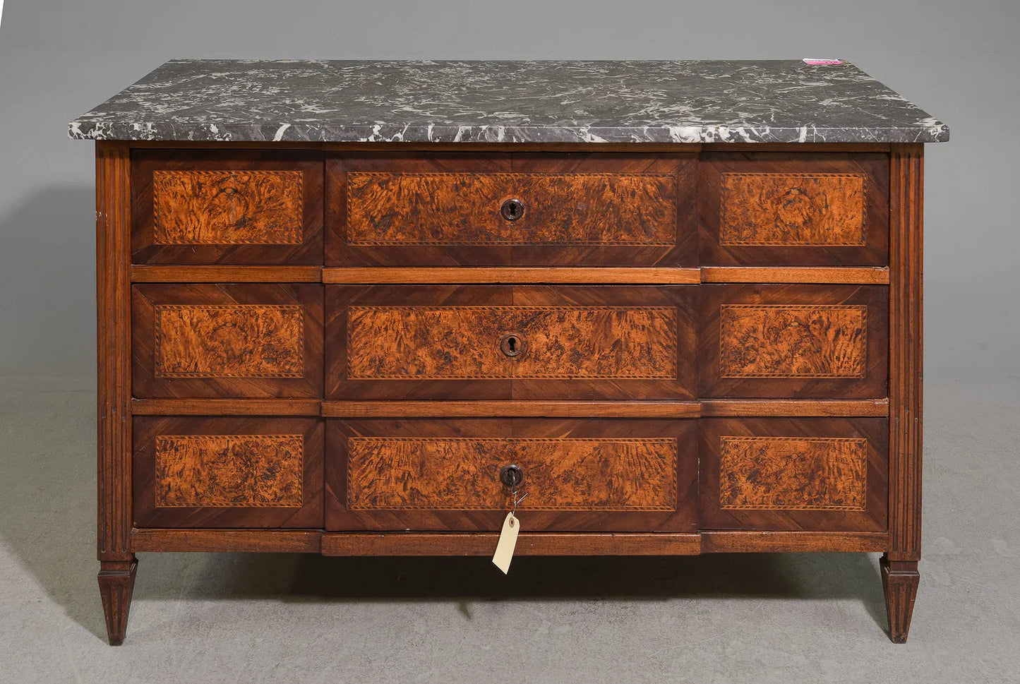 French Empire Style Marble Top Chest