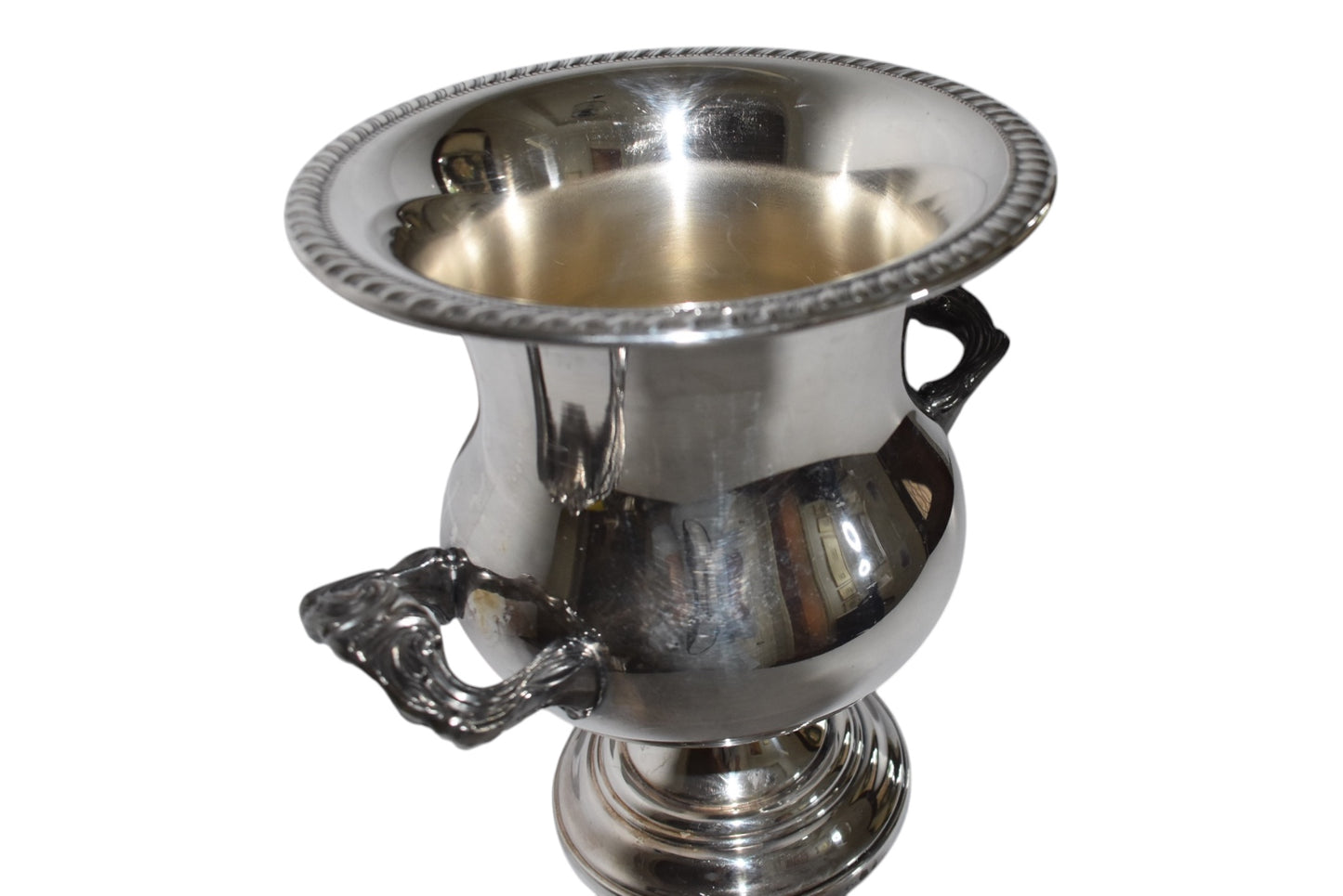 Vintage Silverplate Champagne Bucket Braided Trim