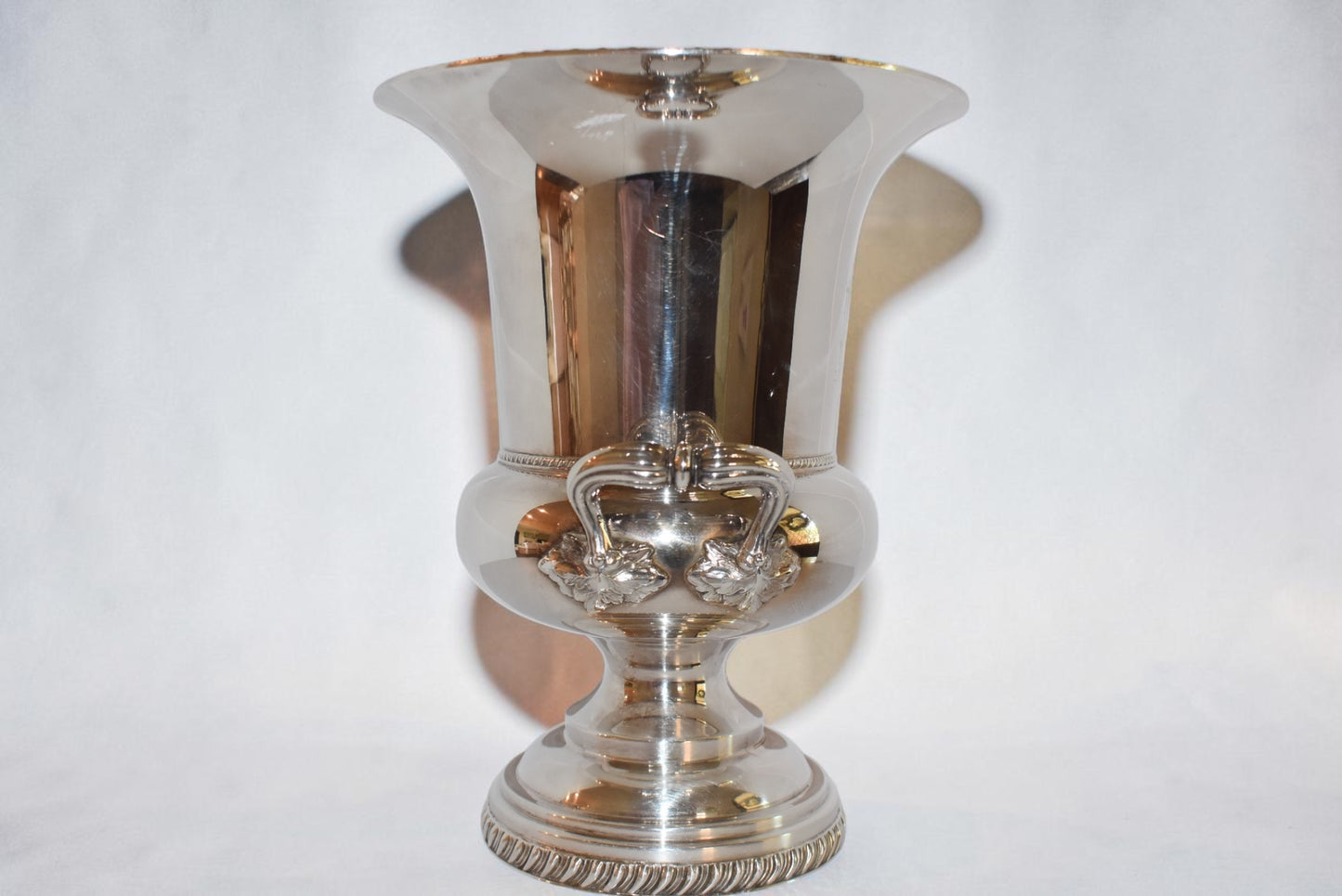 Vintage Silverplate Armorial Crest Champagne Bucket