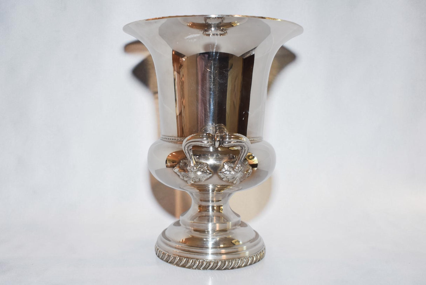 Vintage Silverplate Armorial Crest Champagne Bucket