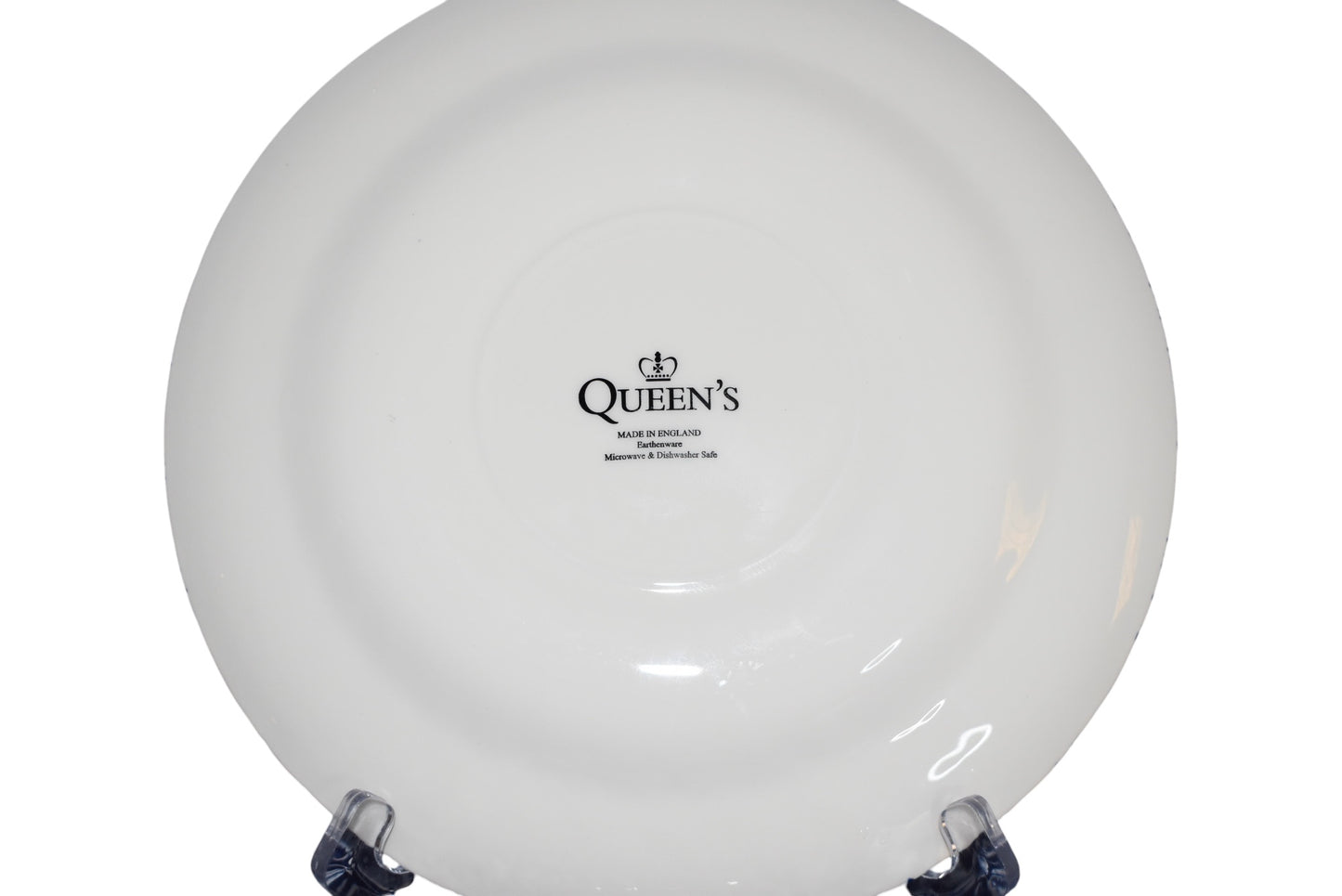 Queens Calico Blue Dinner Plates Fluted  Edge (set of 6)