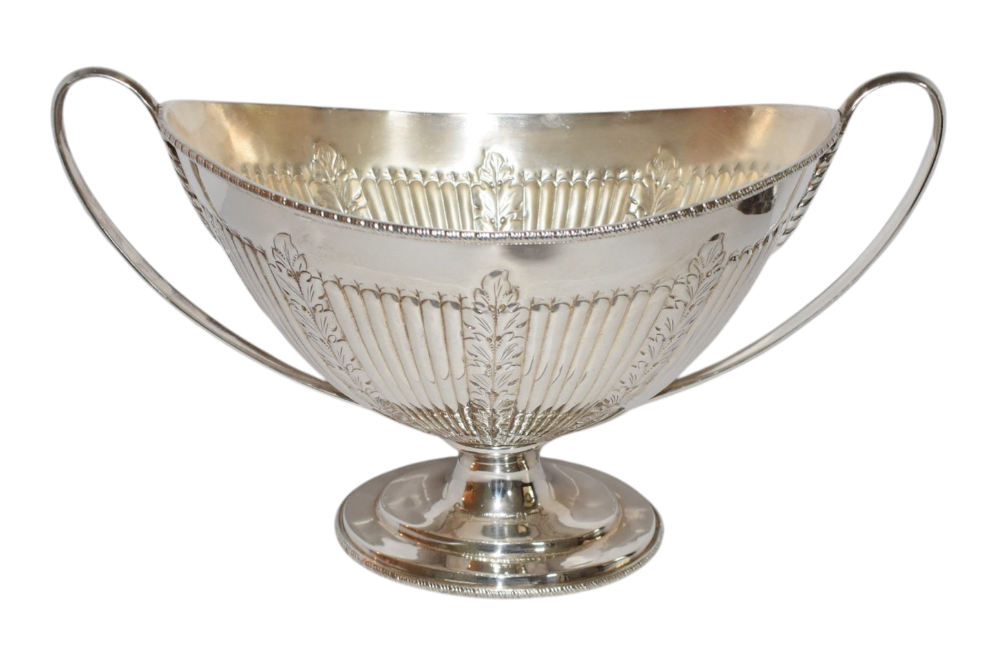 Large Silverplated Trophy Vase