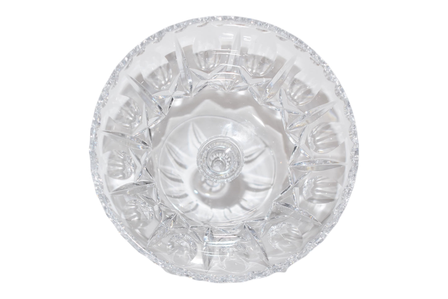 Vintage Cut Crystal Pedestal Compote