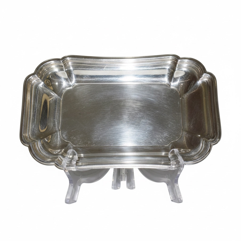 Chadwick Small Vintage Silverplate Catchall Tray for Nightstand or Vanity