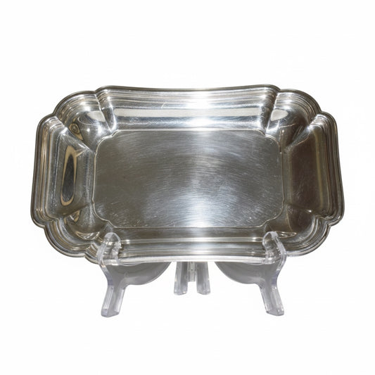Chadwick Small Vintage Silverplate Catchall Tray for Nightstand or Vanity