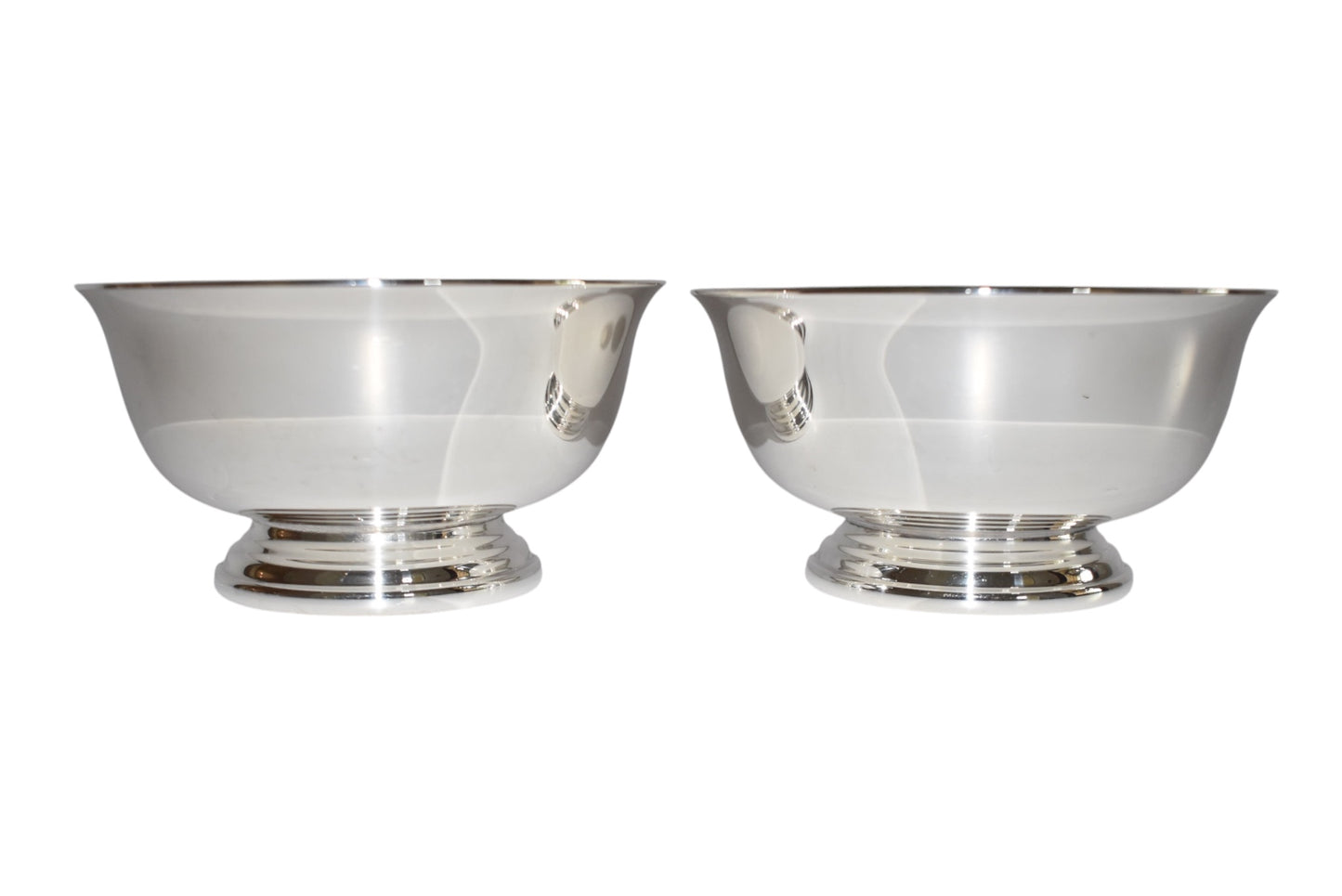 Vintage Gorham Silverplate Bowls, Set of 2 Small Pedestal Bowls