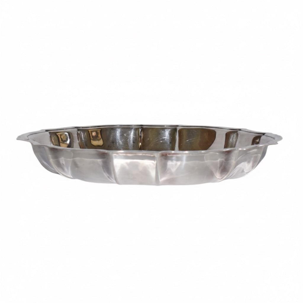Vintage International Silver Scalloped Silverplate Bowl, 11 x 9