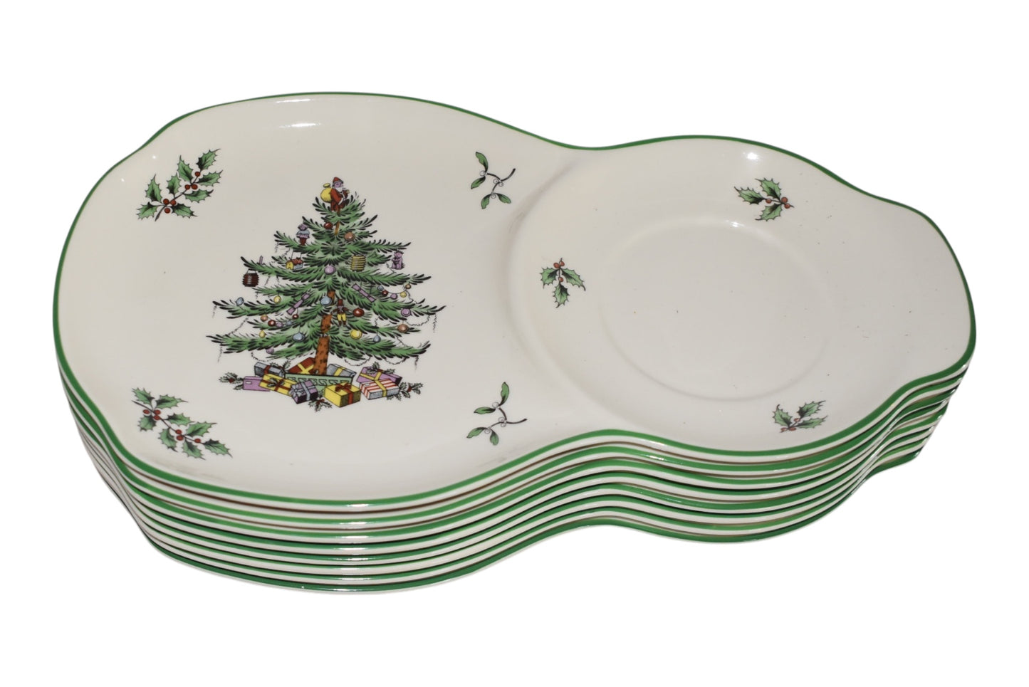 Spode Christmas "Milk and Cookies" tray Set of 8