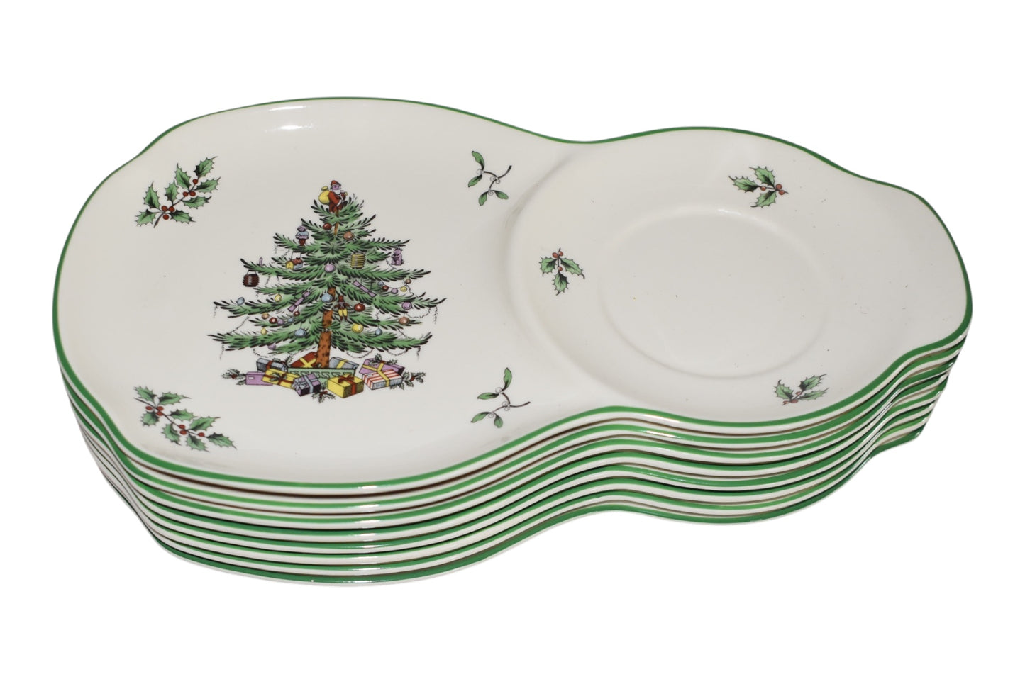 Spode Christmas "Milk and Cookies" tray Set of 8