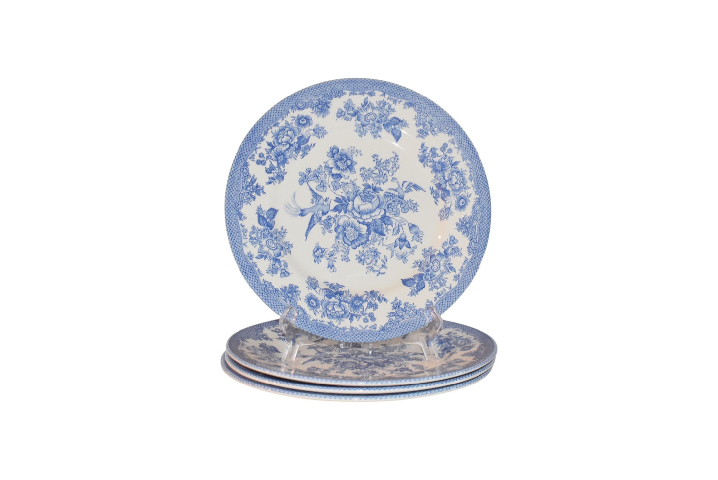 Royal Stafford Asiatic Pheasant Dark Blue Dinner Plates, Set of 5