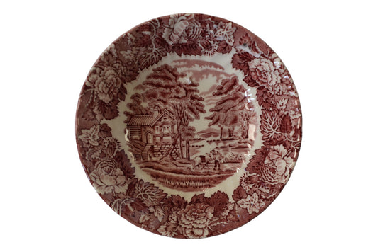 Wood and Son's Red Transferware Bowls (Set of 4)