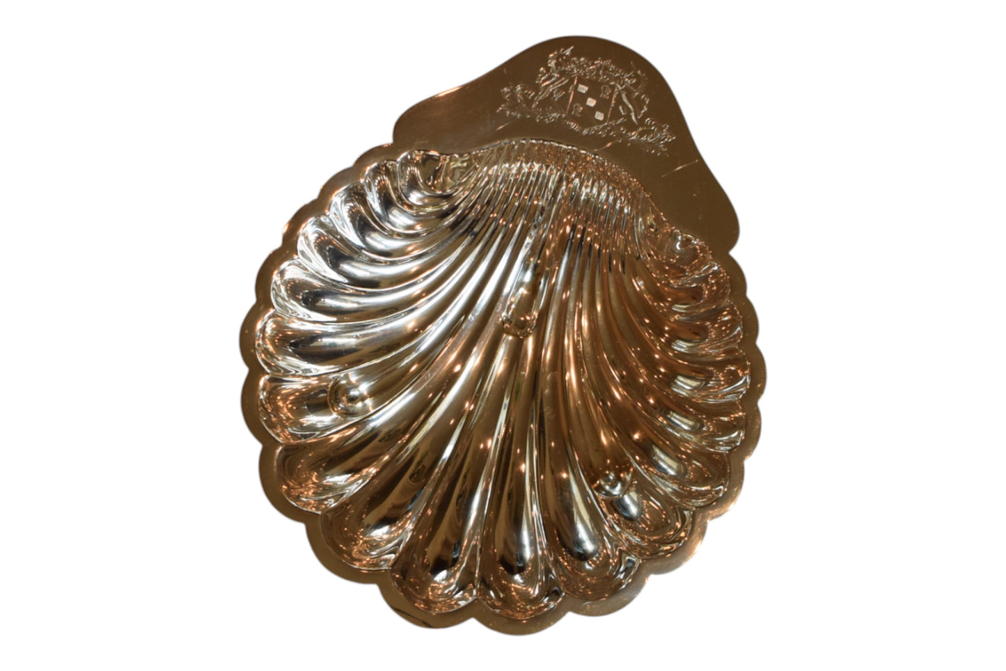 English Silverplate Shell Dish