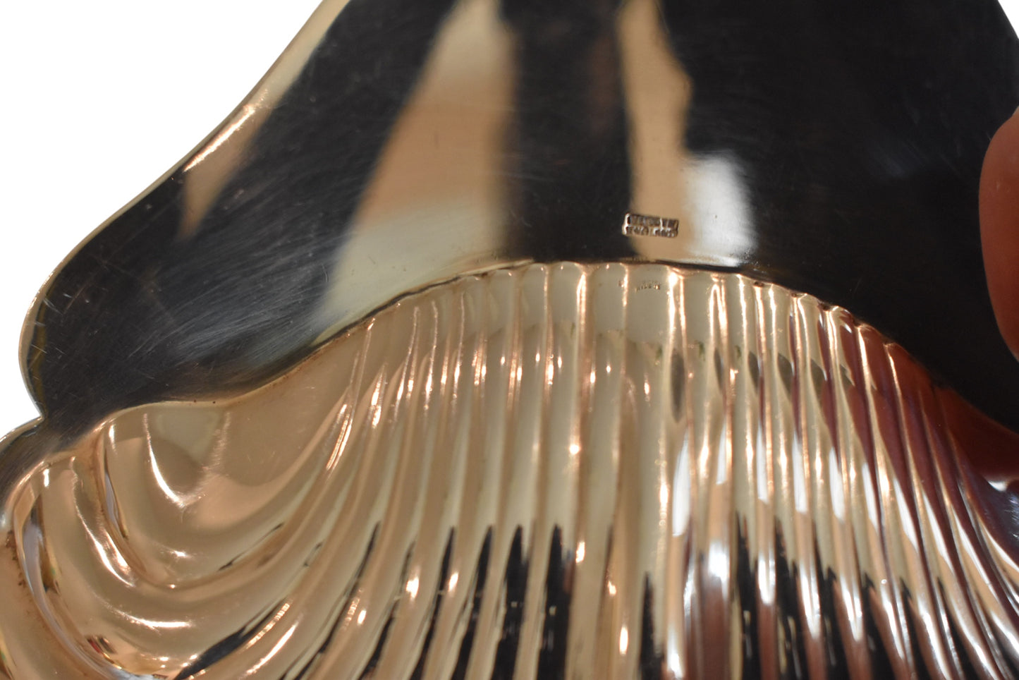 English Silverplate Shell Dish