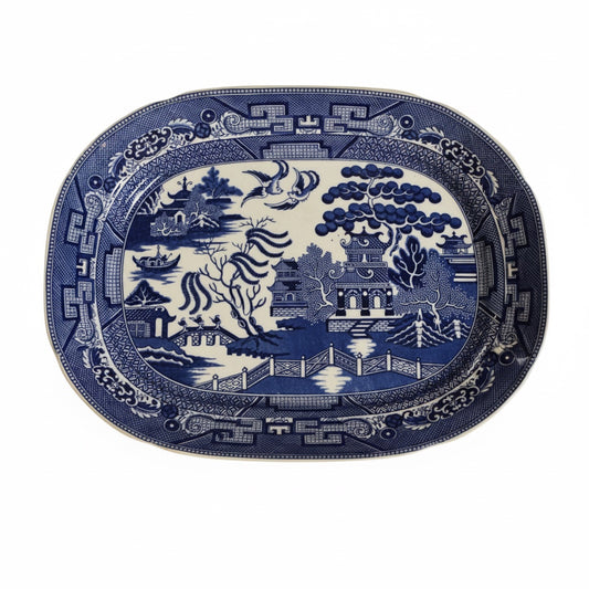 17" Blue Willow Platter Wood & Son's