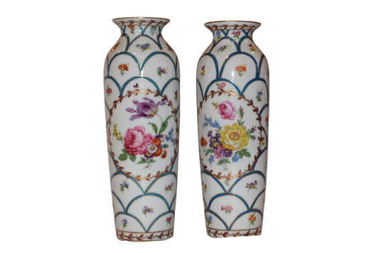 Palais Royal Hand Painted Porcelain Vases (Set of 2)