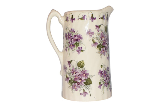 Set of Three English Violet Pitchers