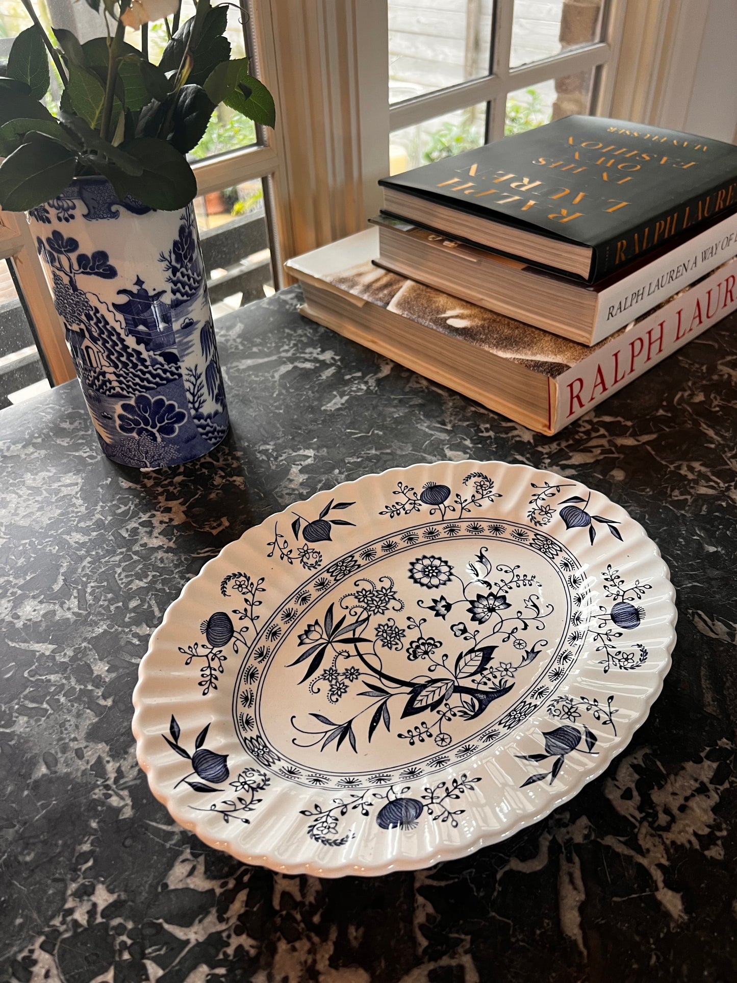 J&G Meakin Blue Nordic oval platter
