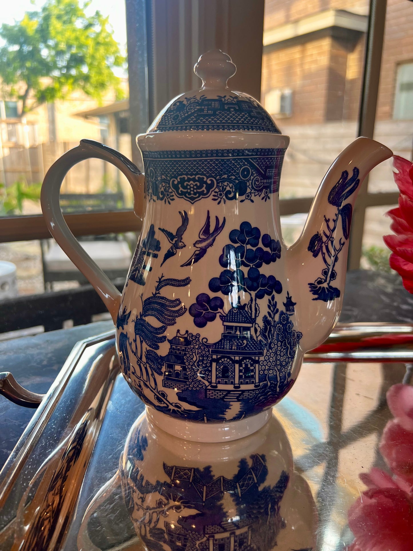 Churchill Blue Willow Teapot