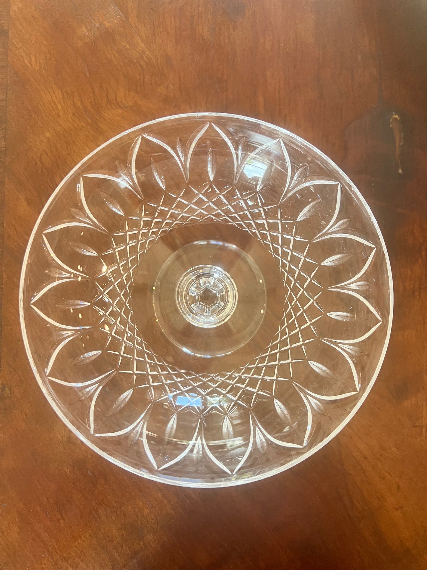 Vintage Atlantis Crystal Pedestal Compote