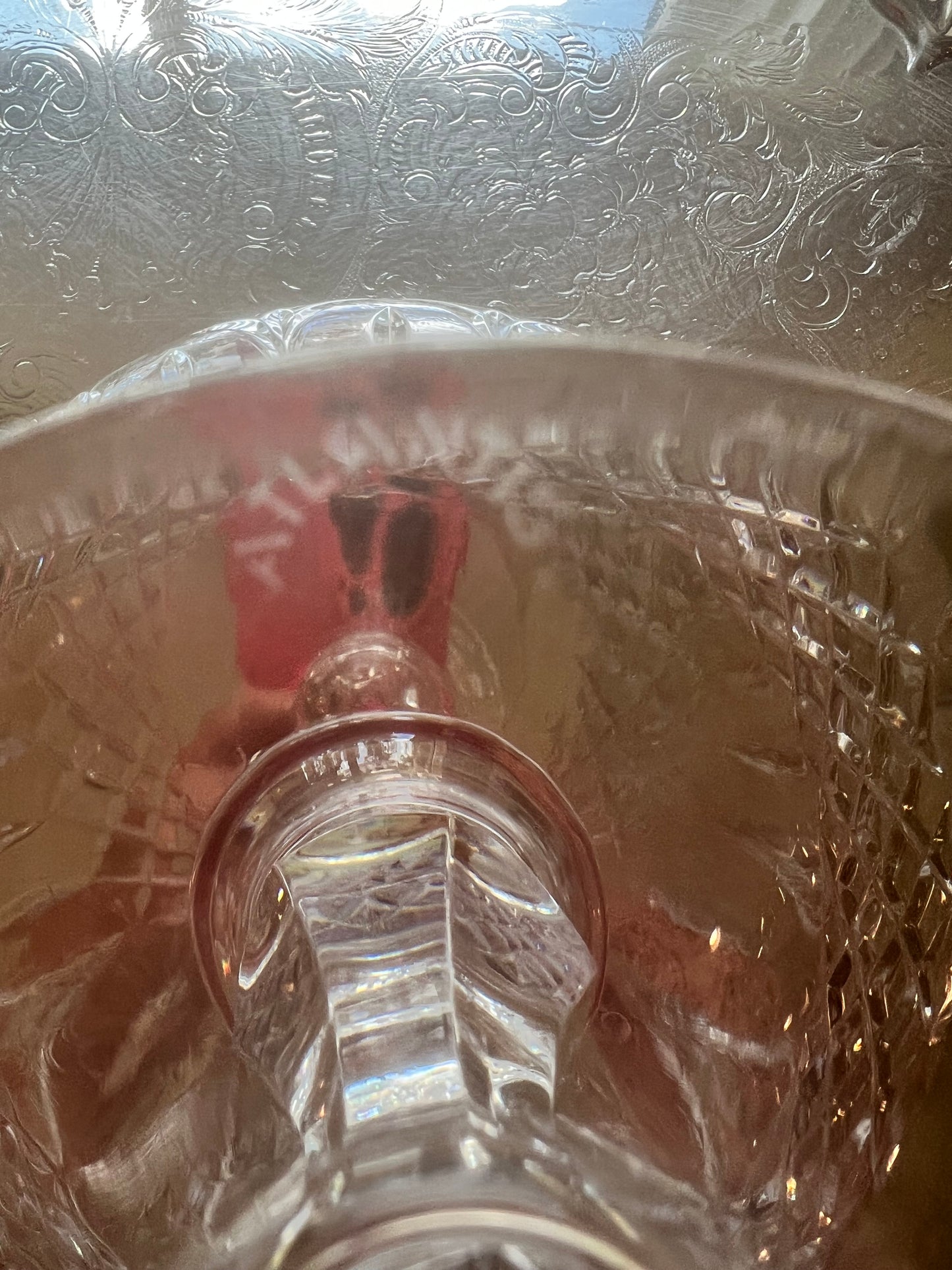 Vintage Atlantis Crystal Pedestal Compote