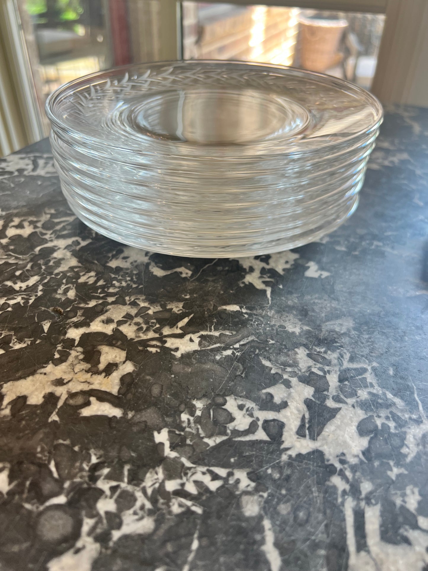 Fostoria Holly Luncheon Plates (Set of 12)