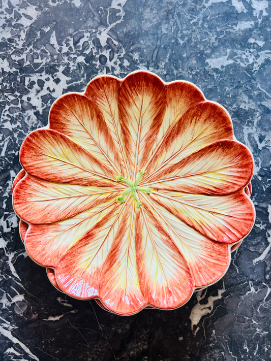 Set of 12 Vintage Mottahedeh Italian Tulip Plates, Musée des Arts Décoratifs Paris