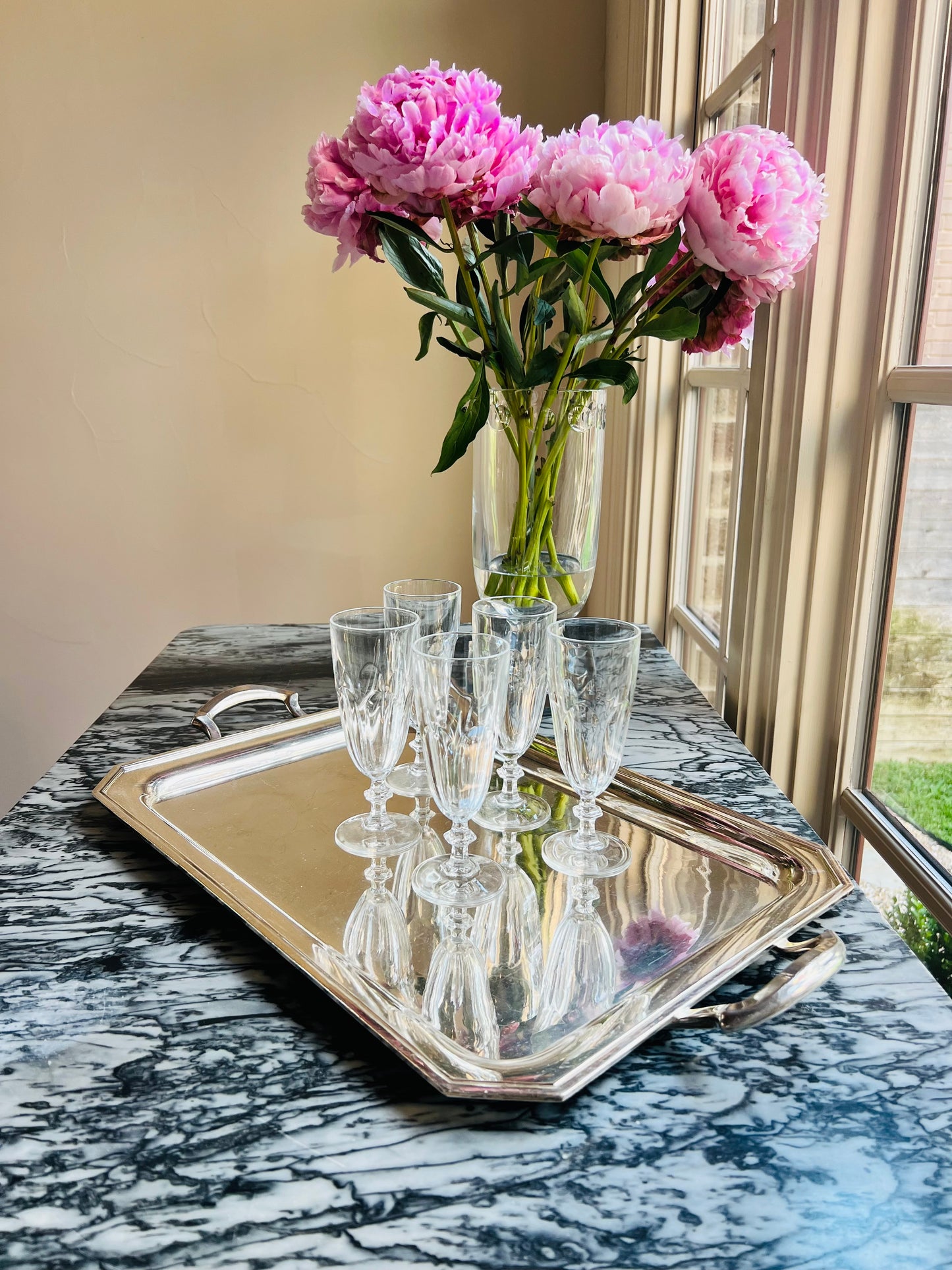 Vintage Petite Champagne Flutes 6"tall
