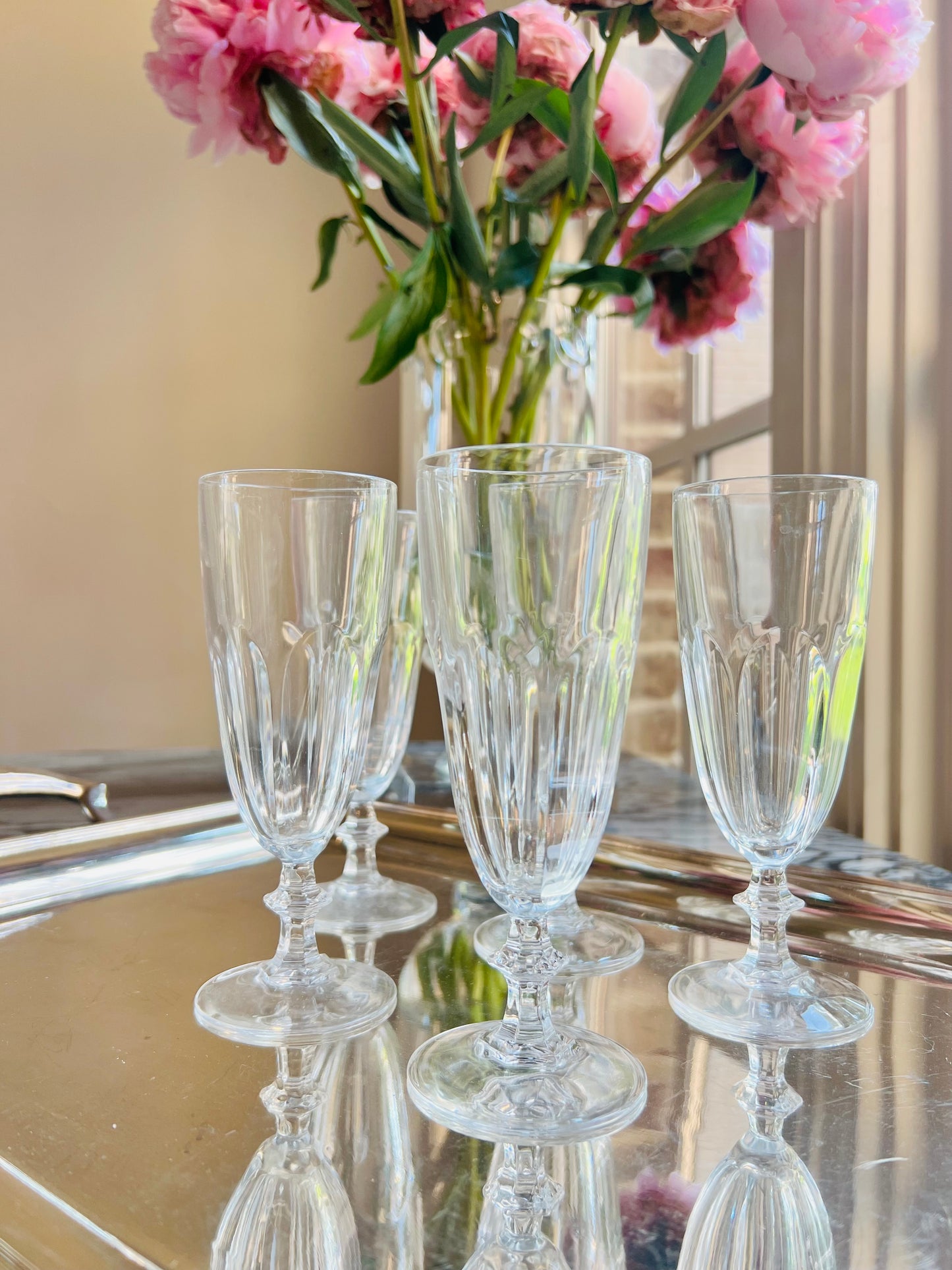 Vintage Petite Champagne Flutes 6"tall