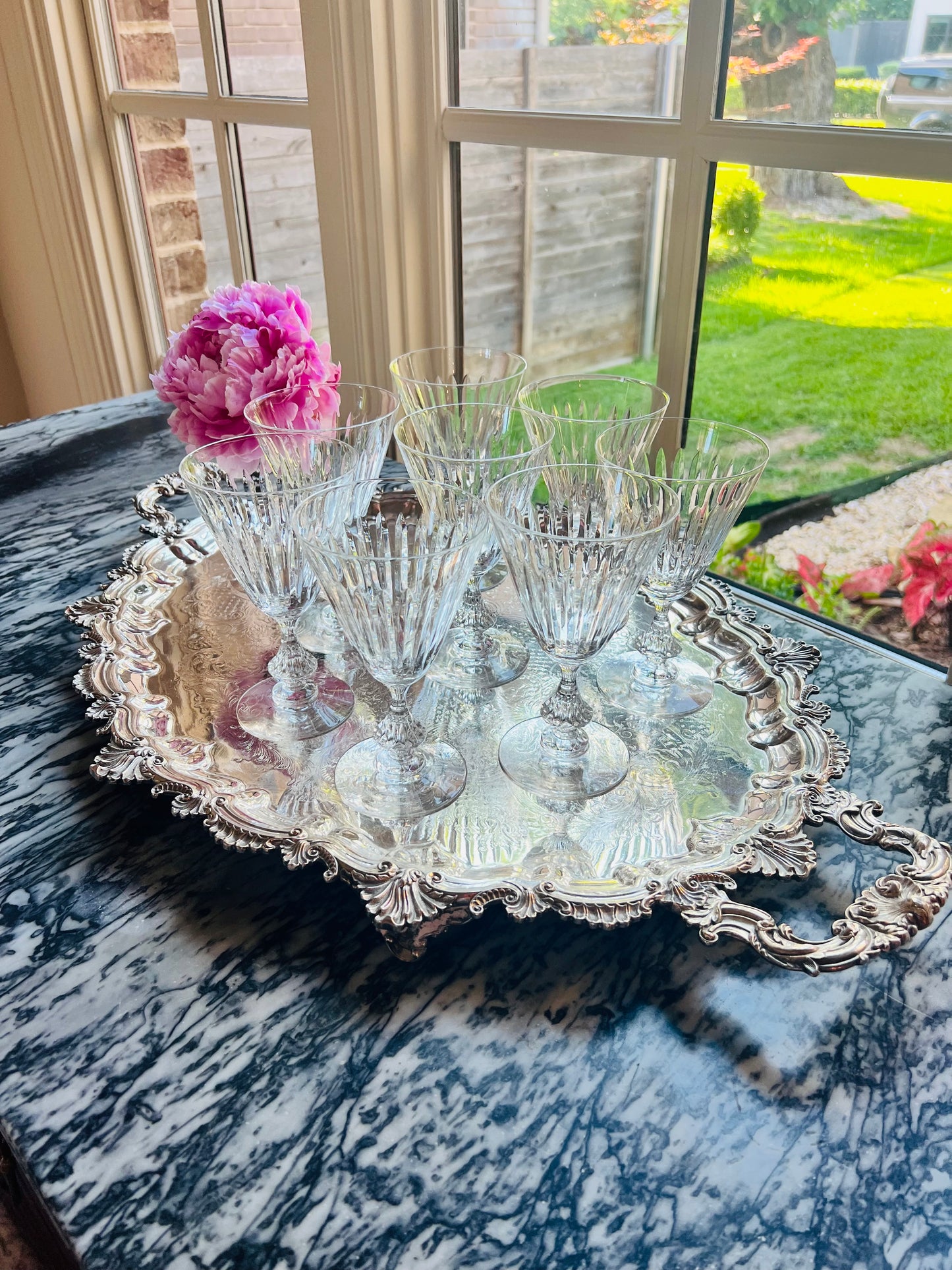 Duncan Miller Crystal Wine Goblets (set of 8)