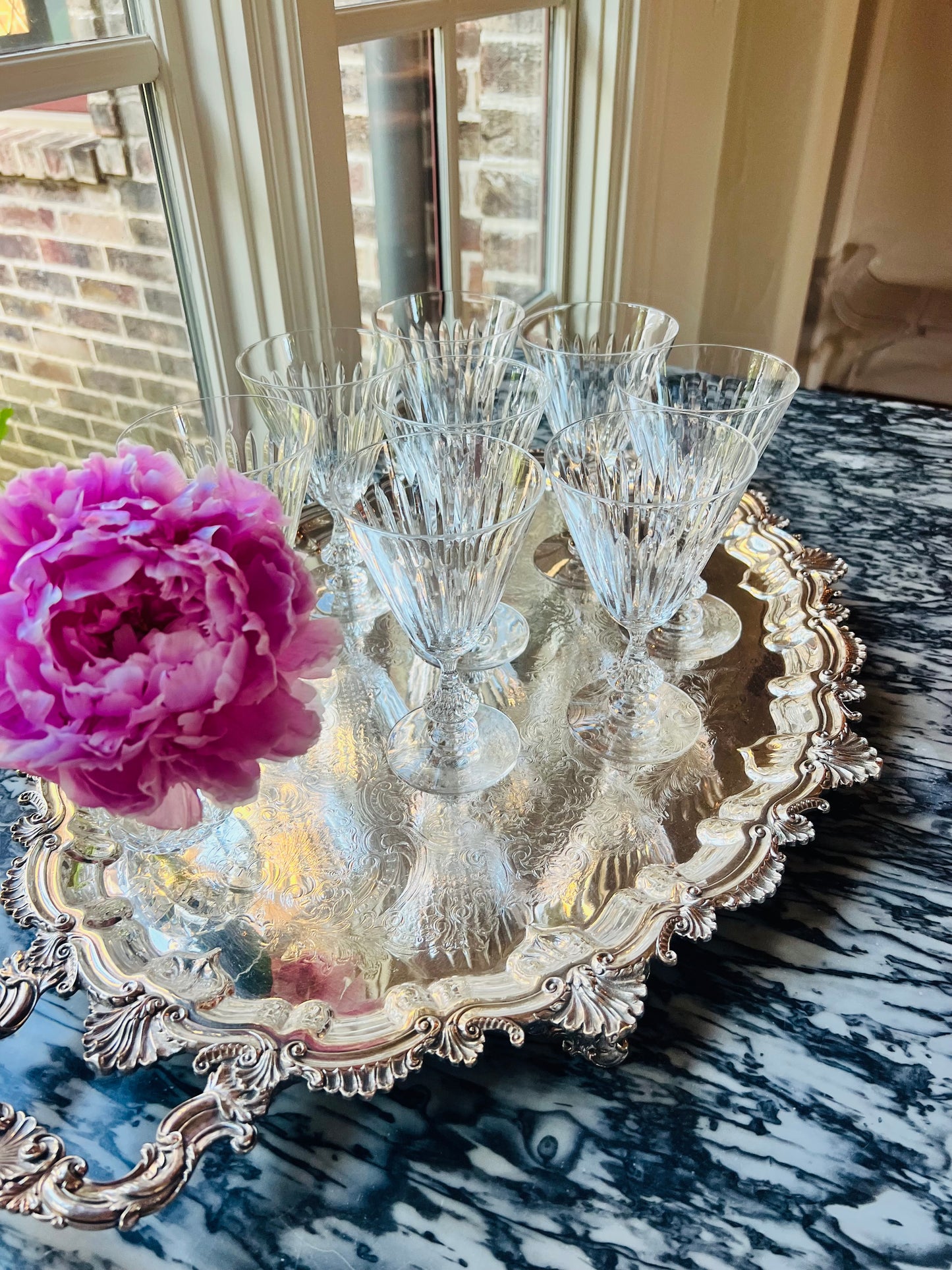 Duncan Miller Crystal Wine Goblets (set of 8)