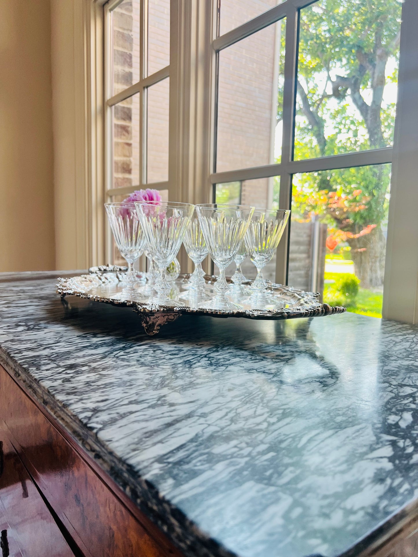 Duncan Miller Crystal Wine Goblets (set of 8)
