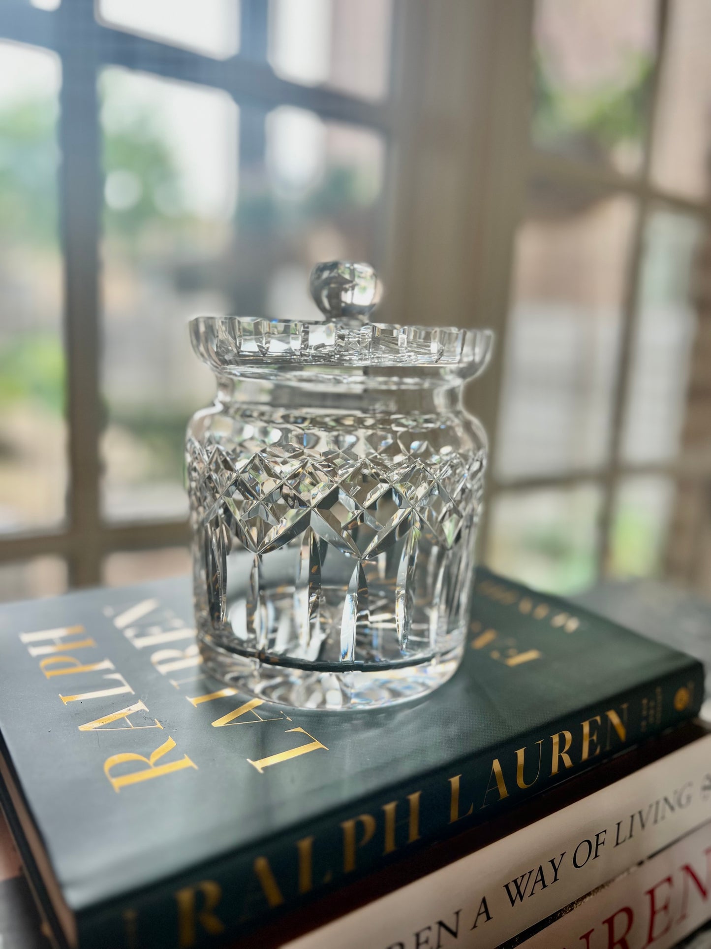 Waterford Lismore  Crystal Biscuit Barrel