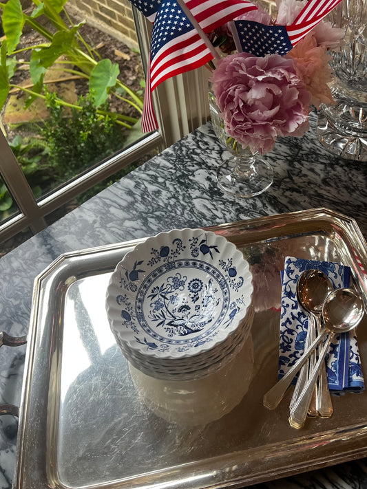 Blue Nordic Dessert Bowls