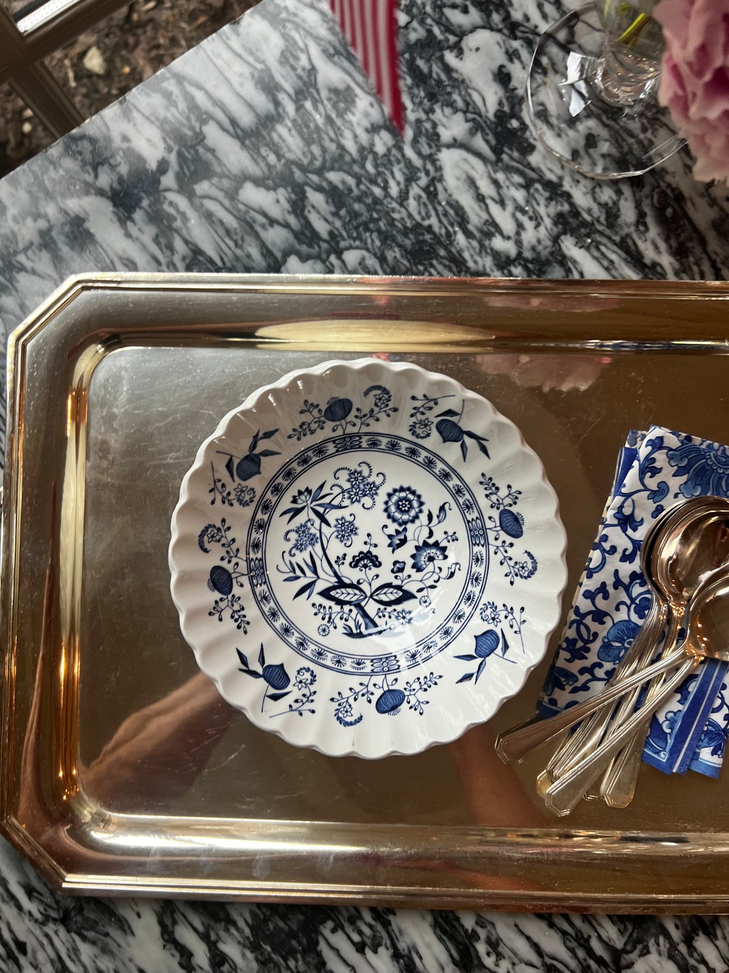 J&G Meakin Blue Nordic Dessert Bowl