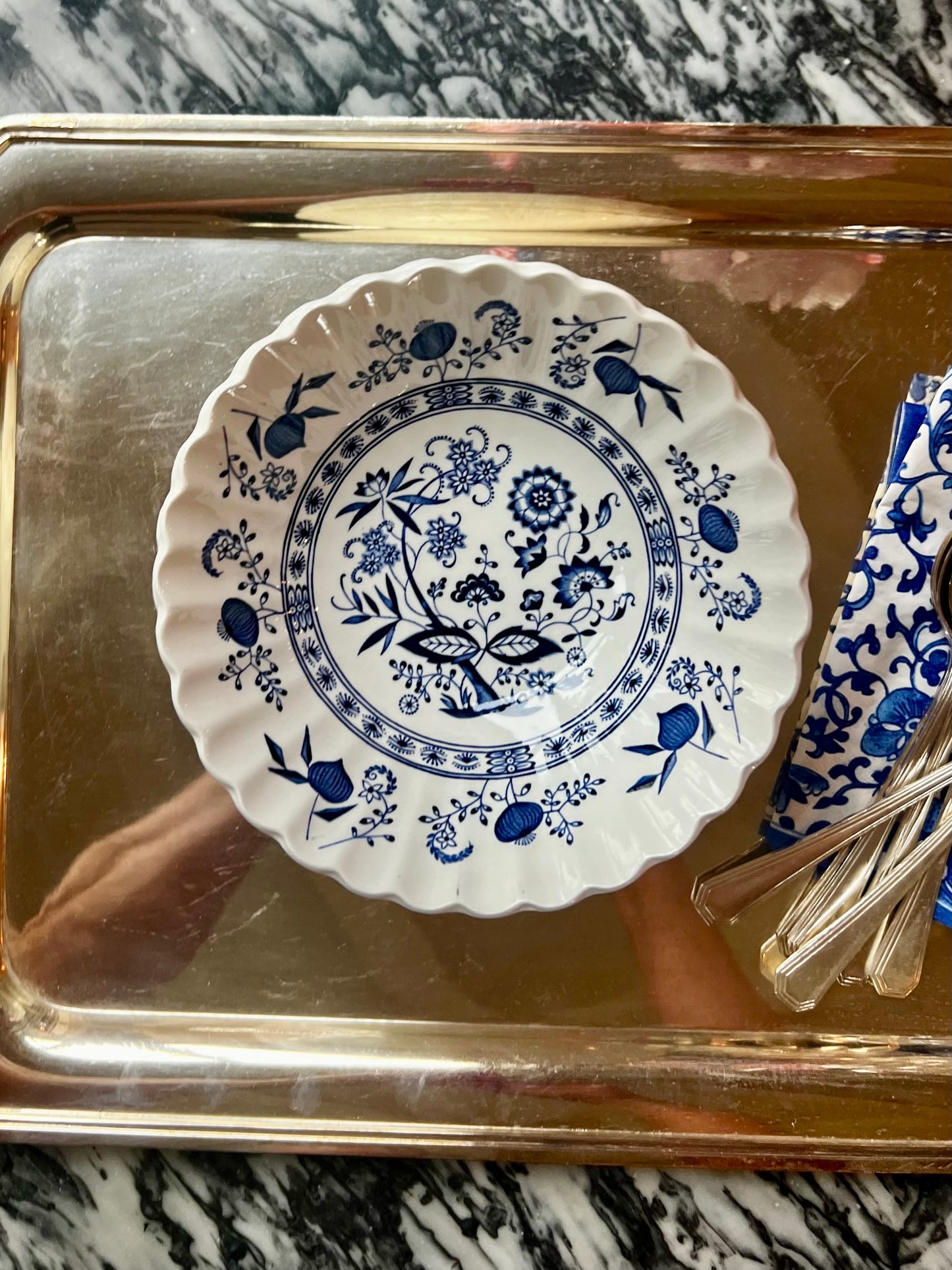 Blue Nordic Dessert Bowls